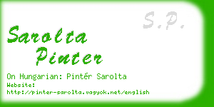 sarolta pinter business card
