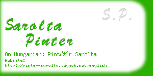 sarolta pinter business card